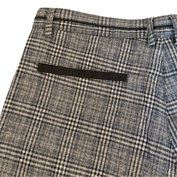 Smash Plaid Wool Blend Tailored Trousers Gray Check Men’s Size 32 Slim Fit Pants - Picture 3 of 8